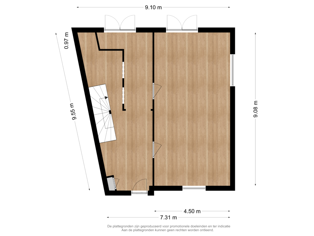 View floorplan of Begane grond of Kerkstraat 5