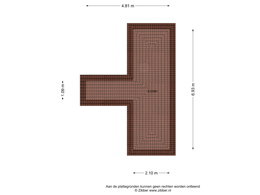 Bekijk plattegrond van Zolder van Noorder Sandt 6-11