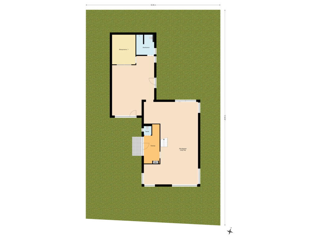 View floorplan of Begane Grond Met Tuin of Zevensterstraat 34