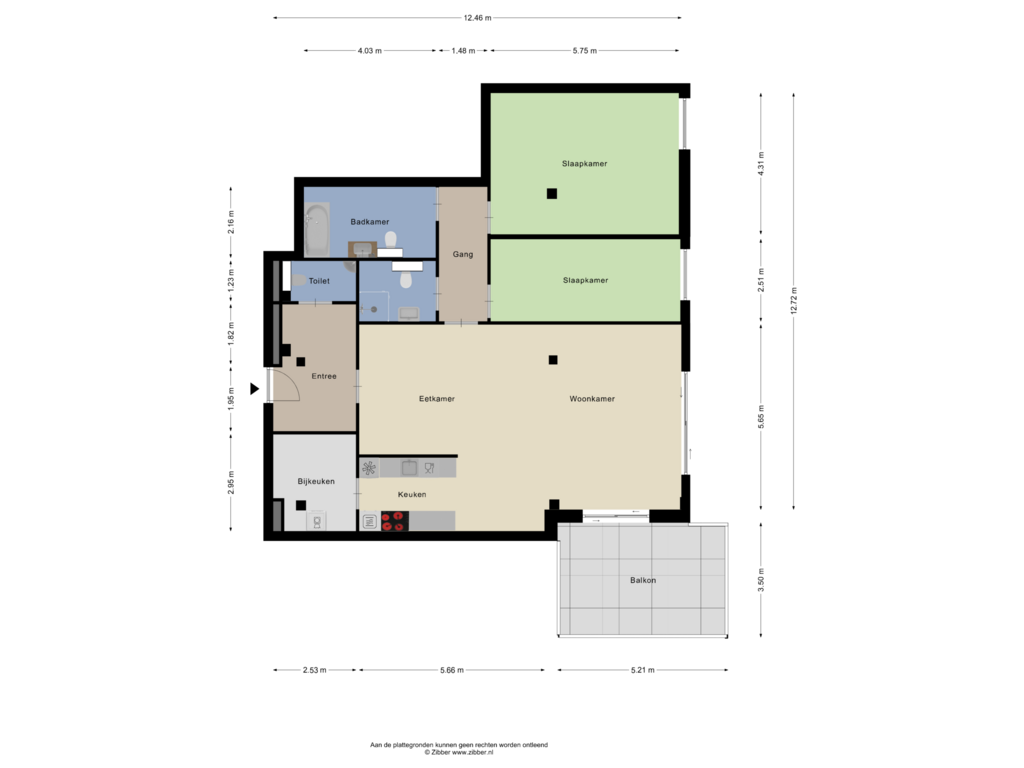 Bekijk plattegrond van Appartement van Brouwerijstraat 40-1