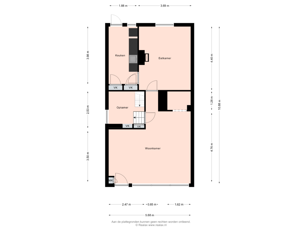 Bekijk plattegrond van Begane grond van Marktstraat 9