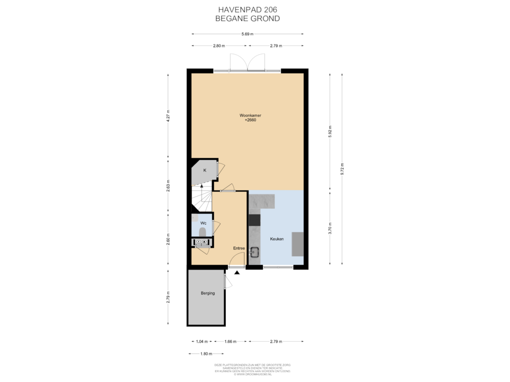 Bekijk plattegrond van Begane grond van Havenpad 206