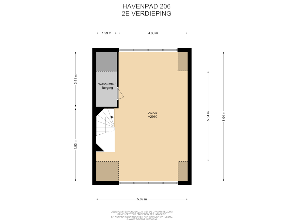 Bekijk plattegrond van 2E Verdieping van Havenpad 206