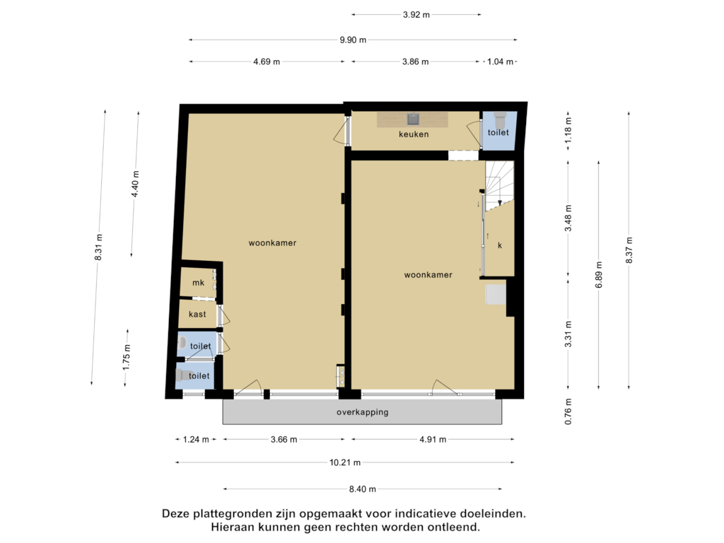 Bekijk plattegrond van Begane grond van Landpoortstraat 5