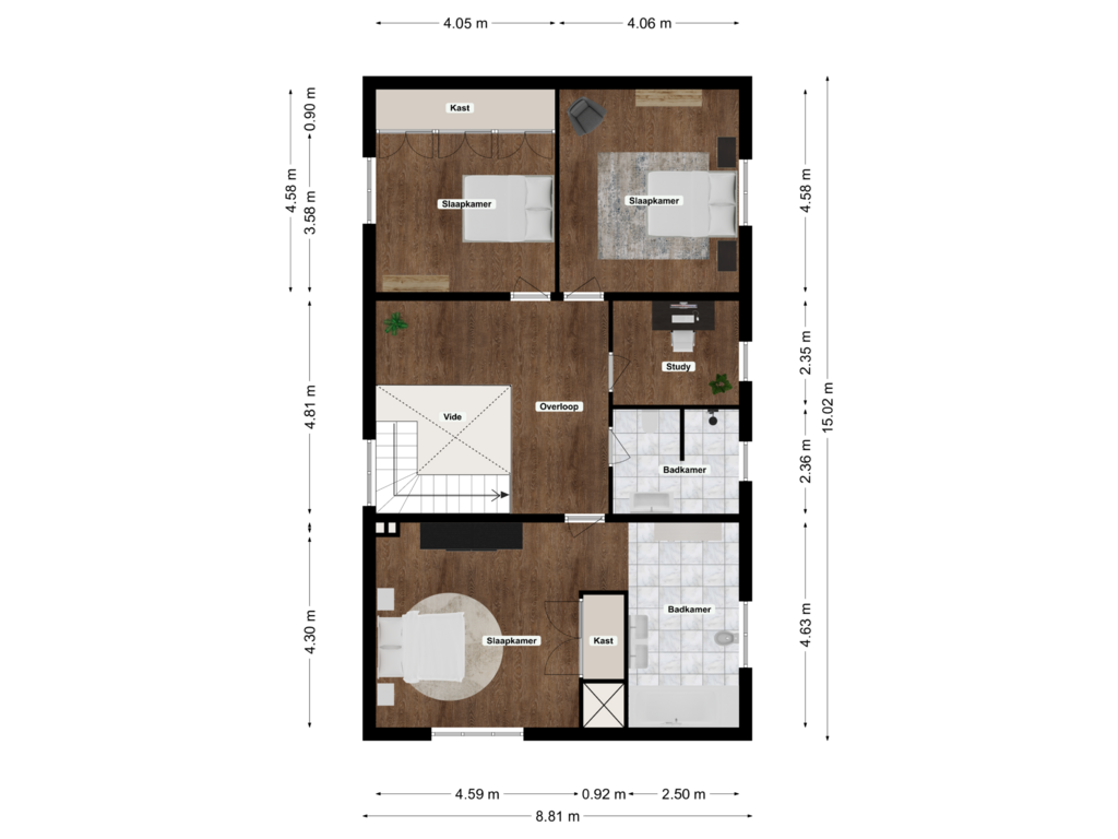 Bekijk plattegrond van Eerste verdieping van Exdel 38