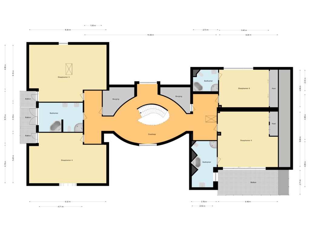 View floorplan of Eerste verdieping of Weelweg 19-A