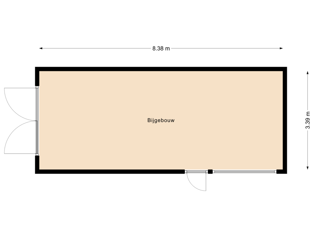 View floorplan of Bijgebouw of Weelweg 19-A