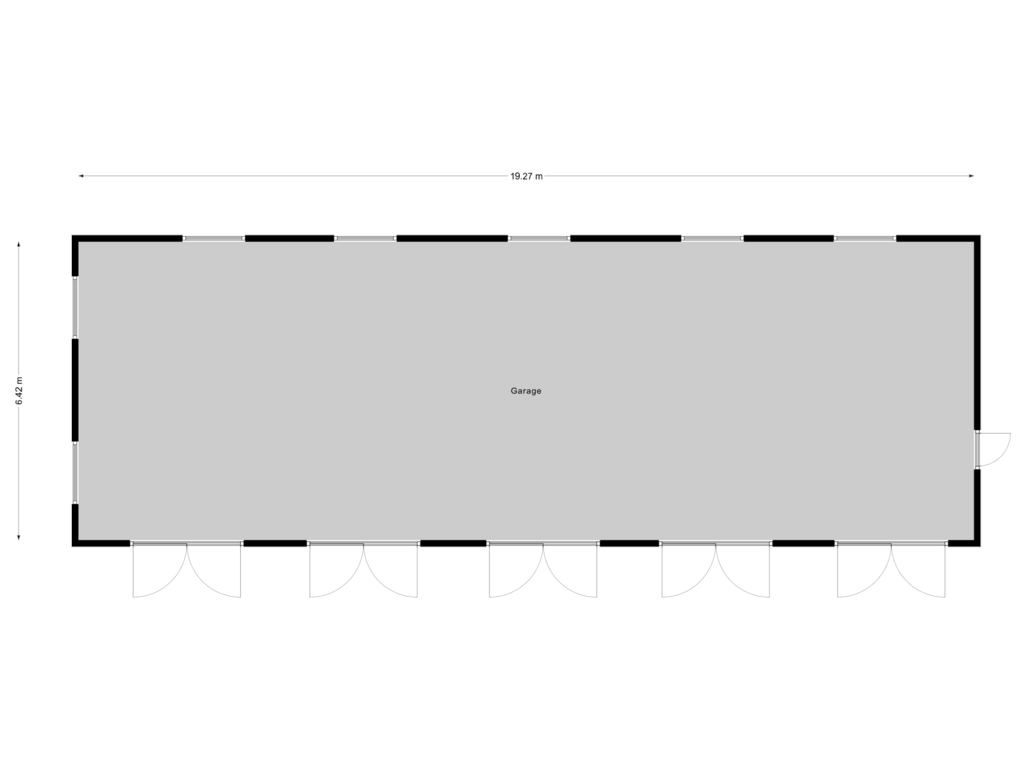 View floorplan of Garage of Weelweg 19-A