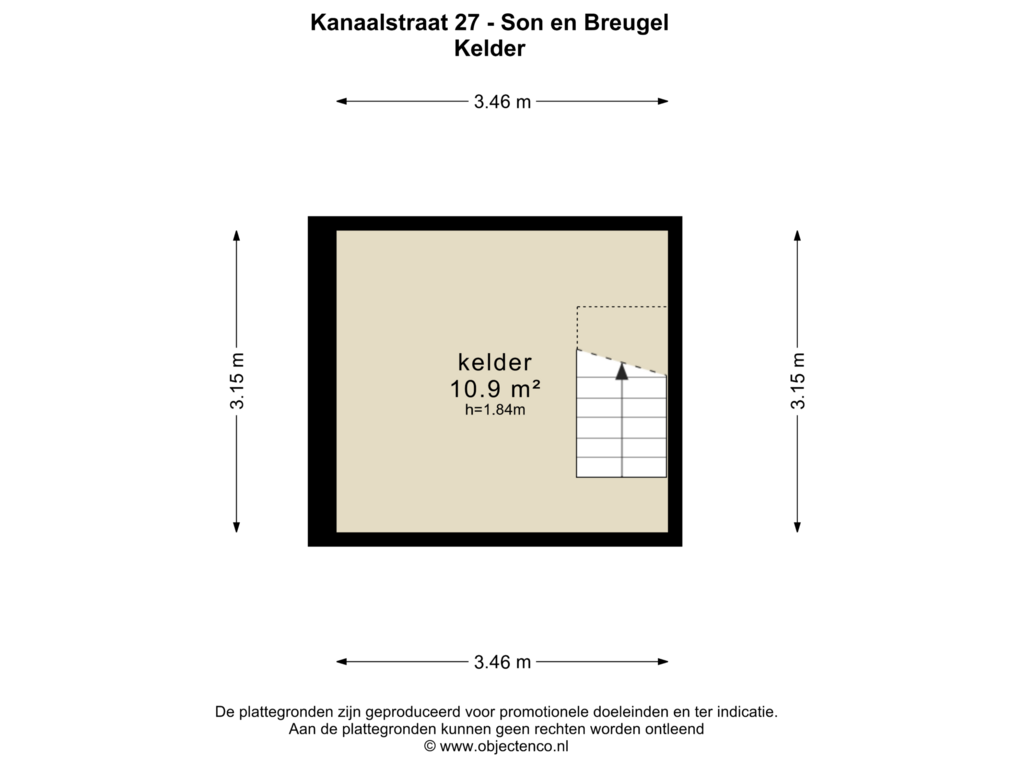 View floorplan of KELDER of Kanaalstraat 27