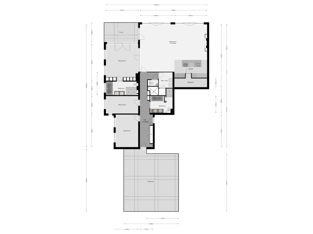 Bekijk plattegrond van Appartement van Nassaukade 21-Q