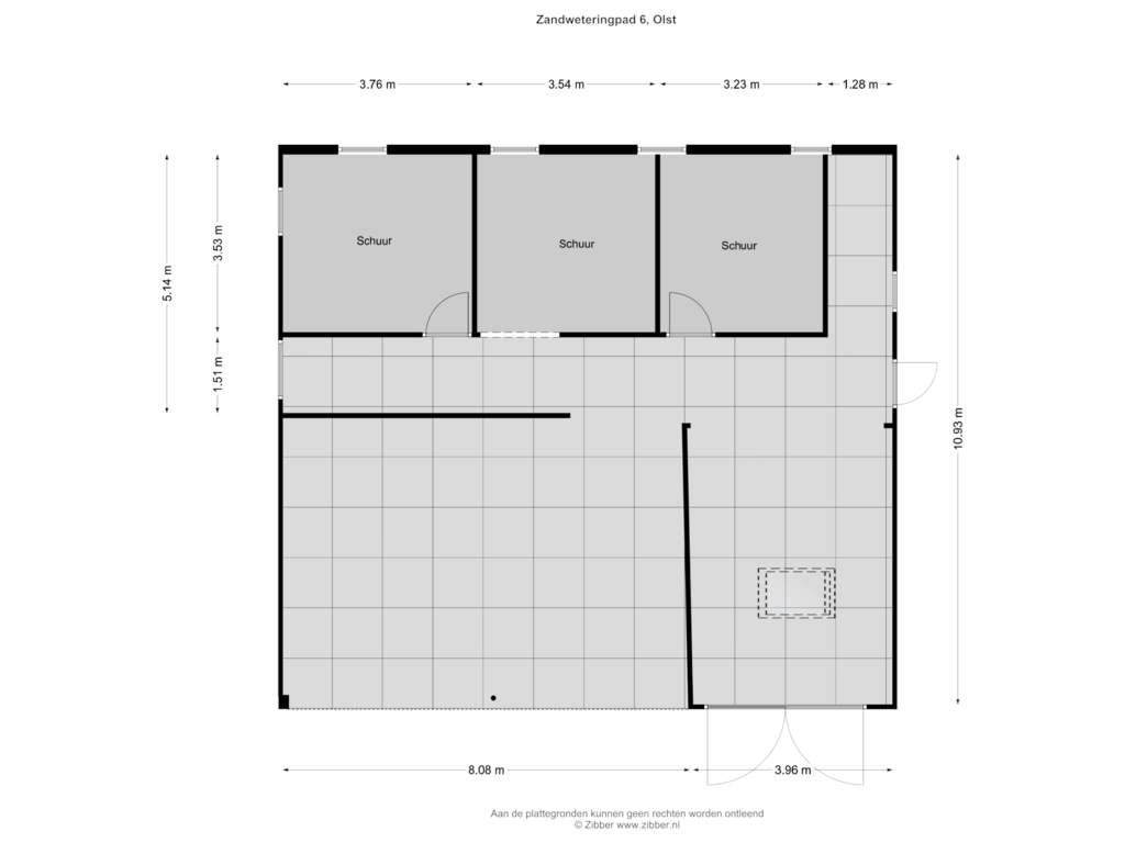 Bekijk plattegrond van Schuur van Zandweteringpad 6