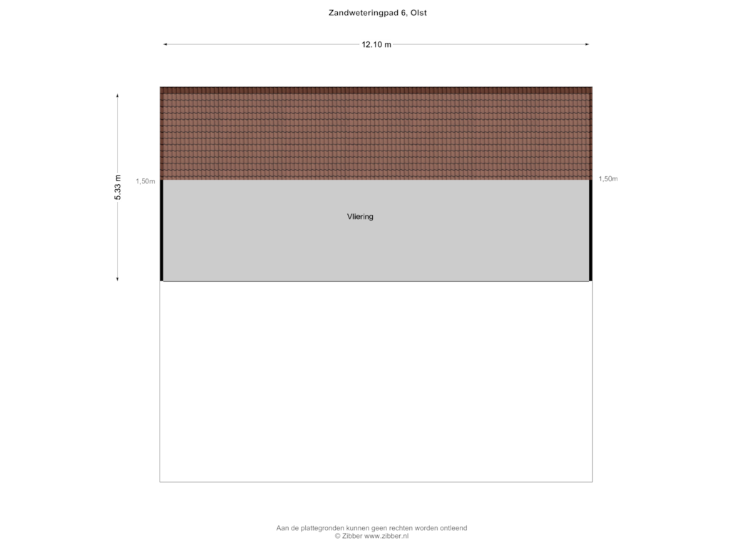 Bekijk plattegrond van Vliering van Zandweteringpad 6