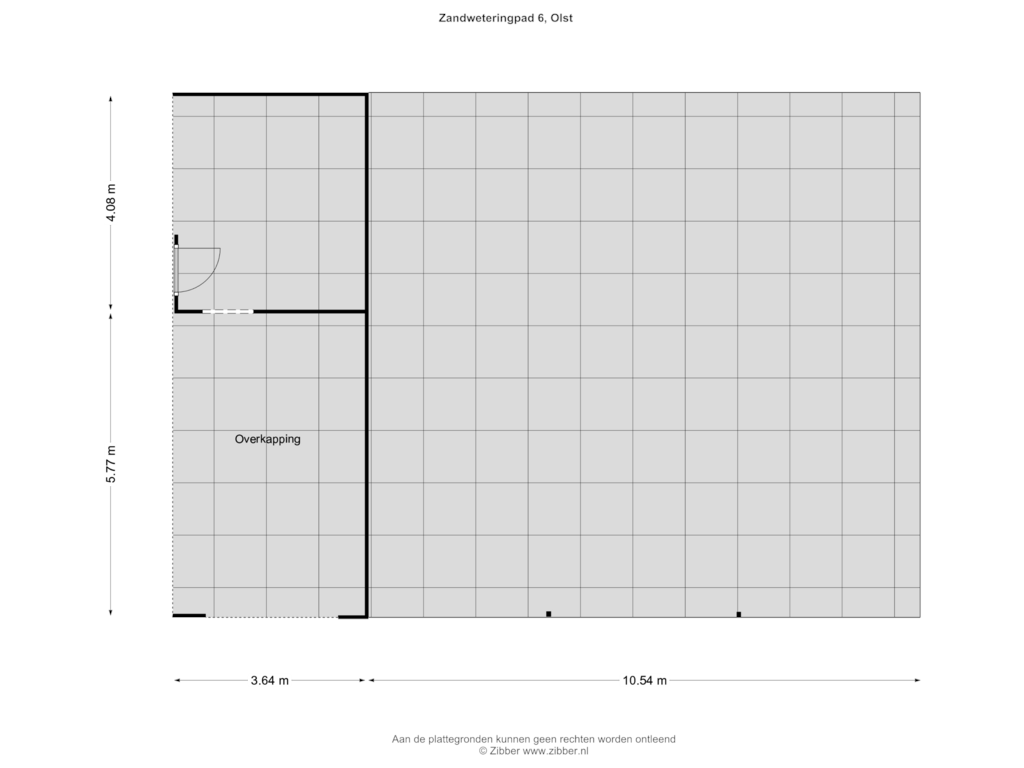 Bekijk plattegrond van Overkapping van Zandweteringpad 6