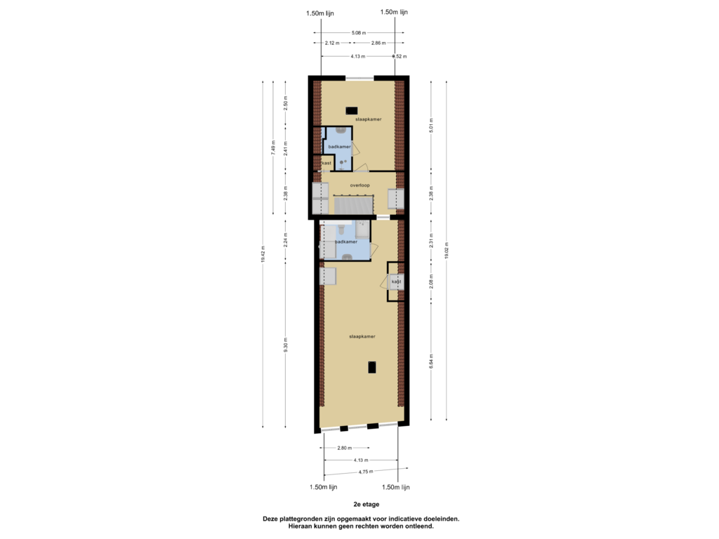 Bekijk plattegrond van 2e Verdieping van Voordam 10