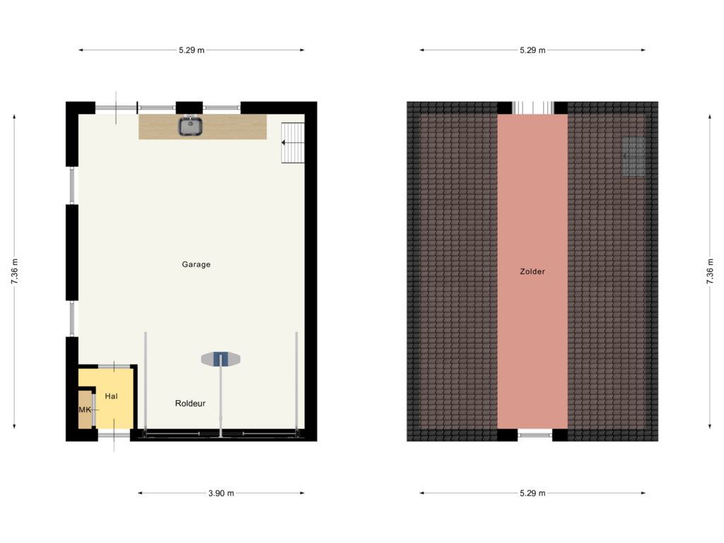 Bekijk plattegrond van Garage van Prinses Julianastraat 13