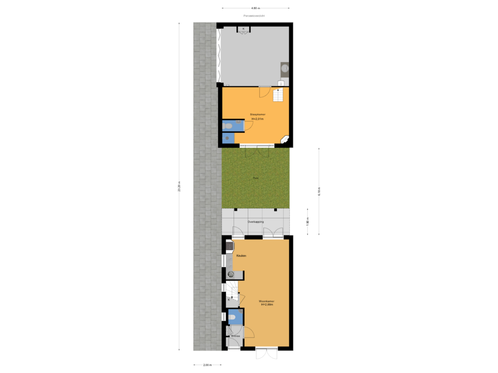 Bekijk plattegrond van Perceeloverzicht van Oostblok 60