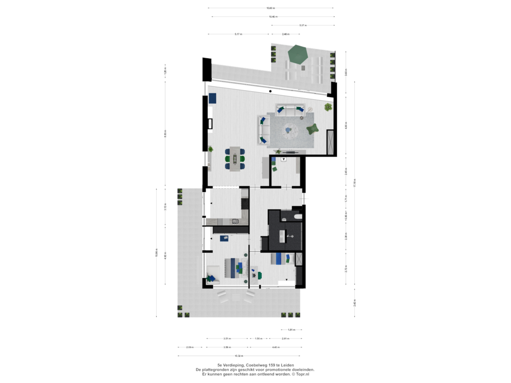 View floorplan of 5e Verdieping of Coebelweg 159