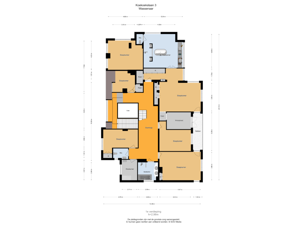 Bekijk plattegrond van 1e Verdieping van Koekoekslaan 3