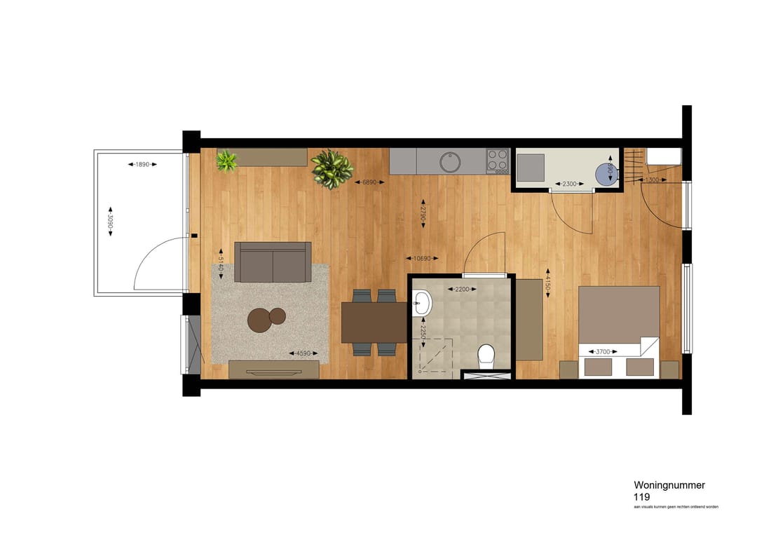 Foto 2 van Appartement (Bouwnr. 119)