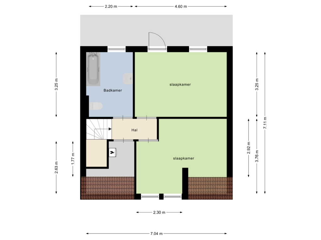 Bekijk plattegrond van Tweede verdieping van Peijerstraat 8