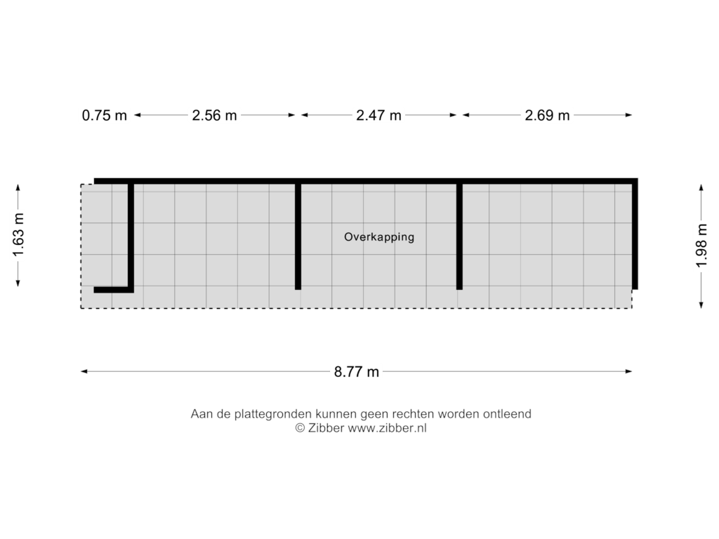 View floorplan of Overkapping of Dedemsvaartseweg-Noord 182