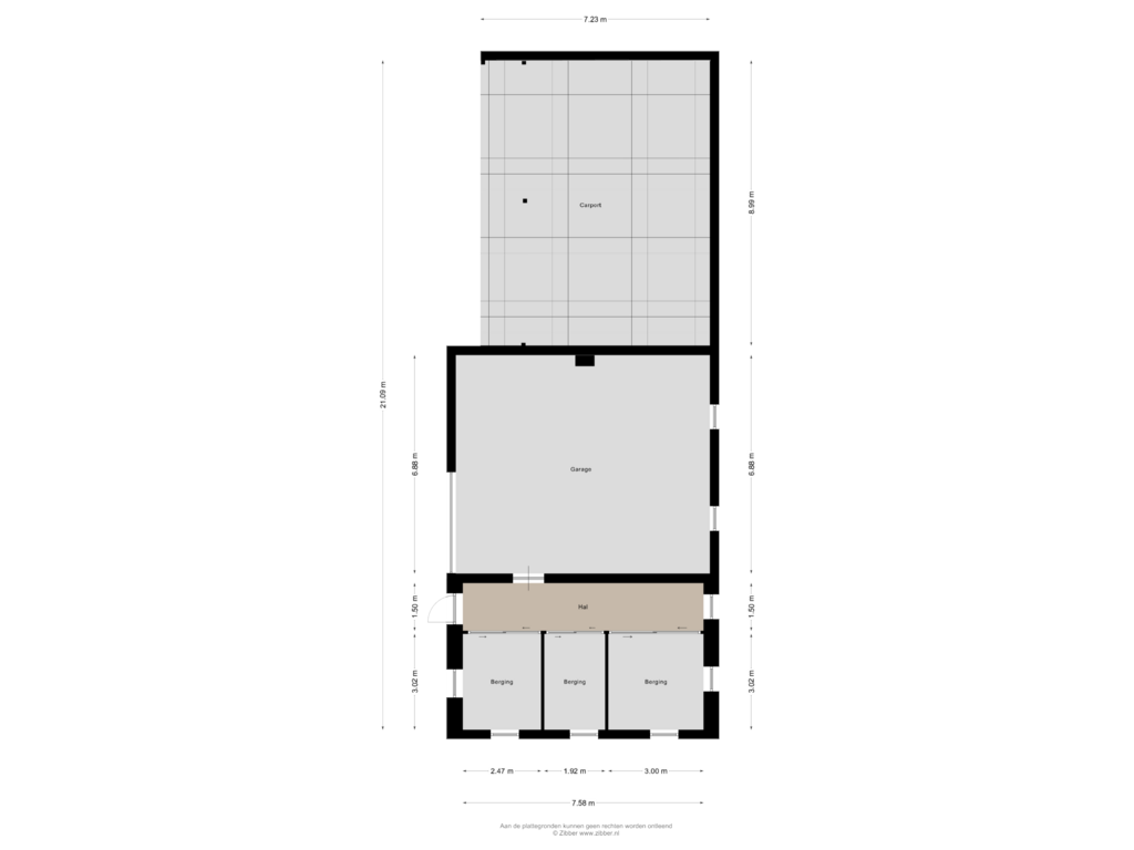 View floorplan of Garage of Dedemsvaartseweg-Noord 182