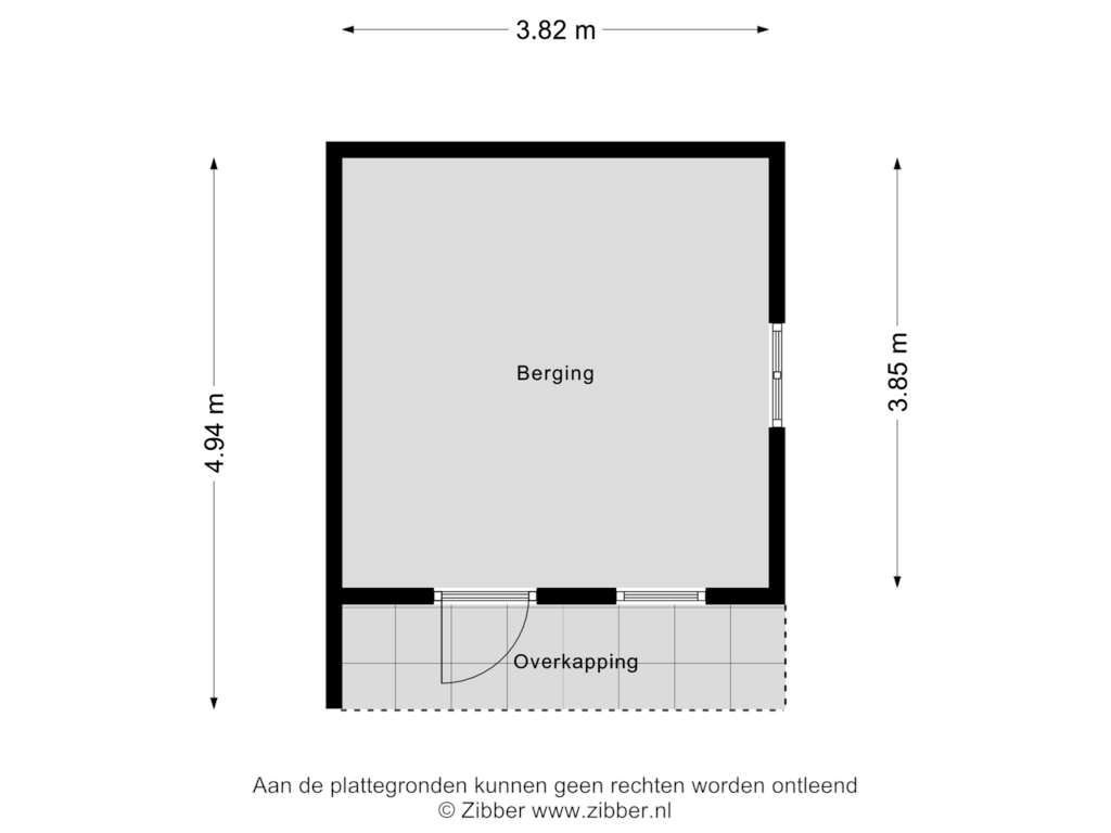 View floorplan of Berging of Dedemsvaartseweg-Noord 182