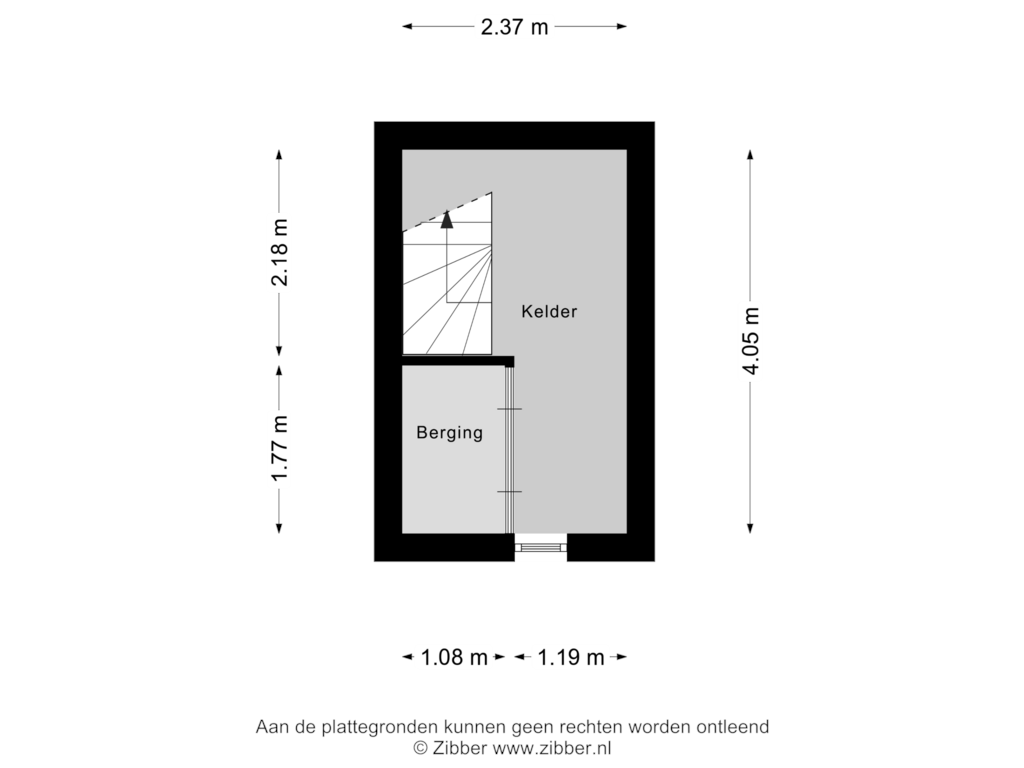 View floorplan of Kelder of Dedemsvaartseweg-Noord 182