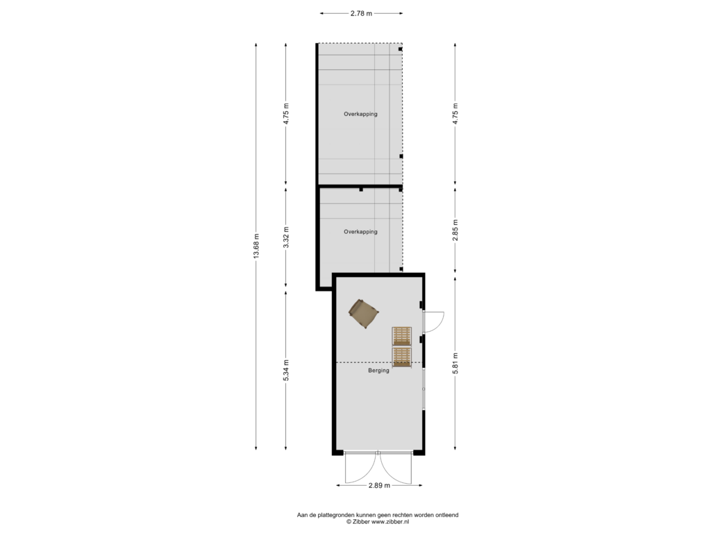 Bekijk plattegrond van Berging van Boslaan 25