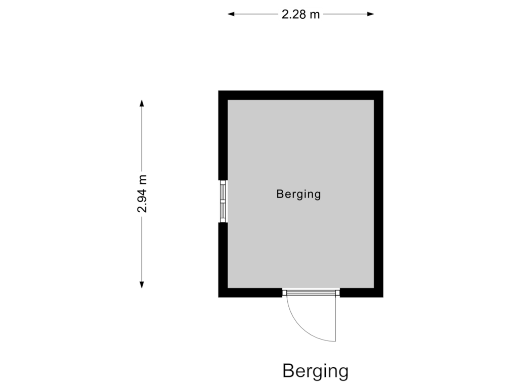 Bekijk plattegrond van Berging van Polstraat 40