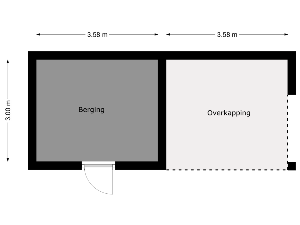 Bekijk plattegrond van berging, overkapping van De Meutelaer 1