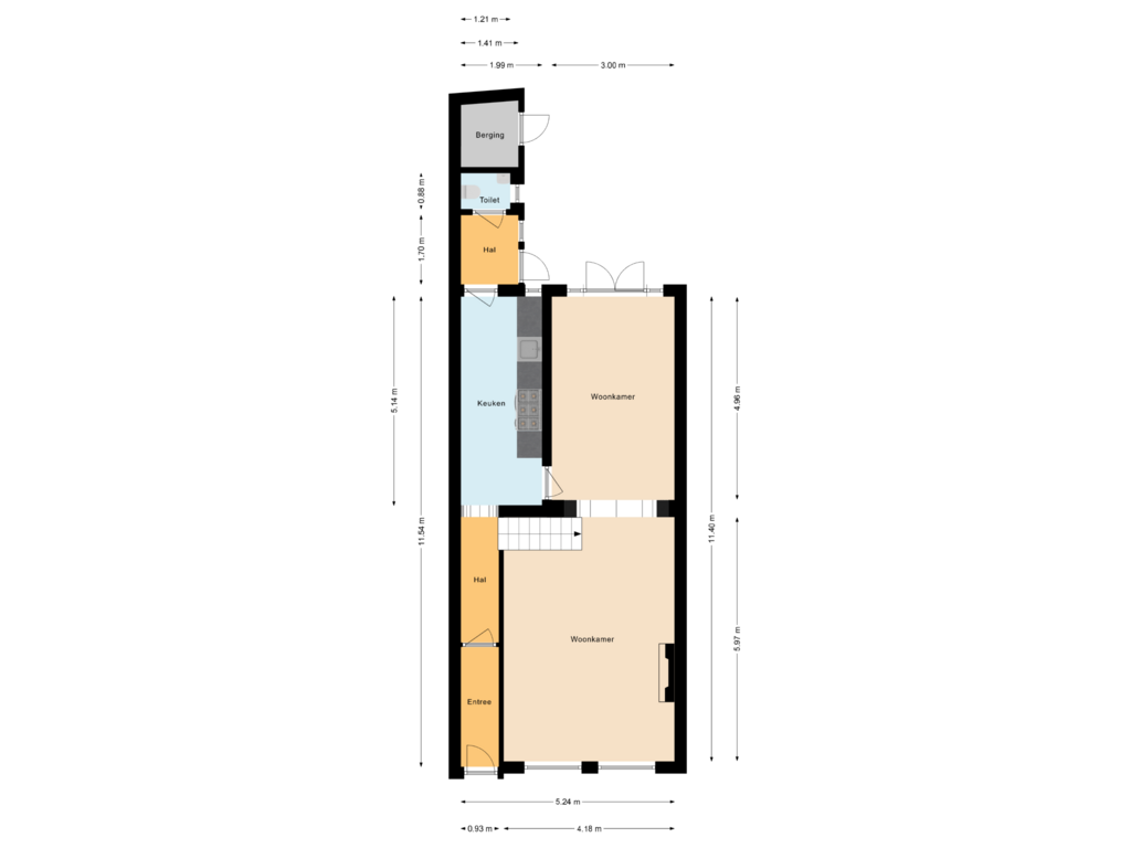 Bekijk plattegrond van Begane Grond van Straatweg 120