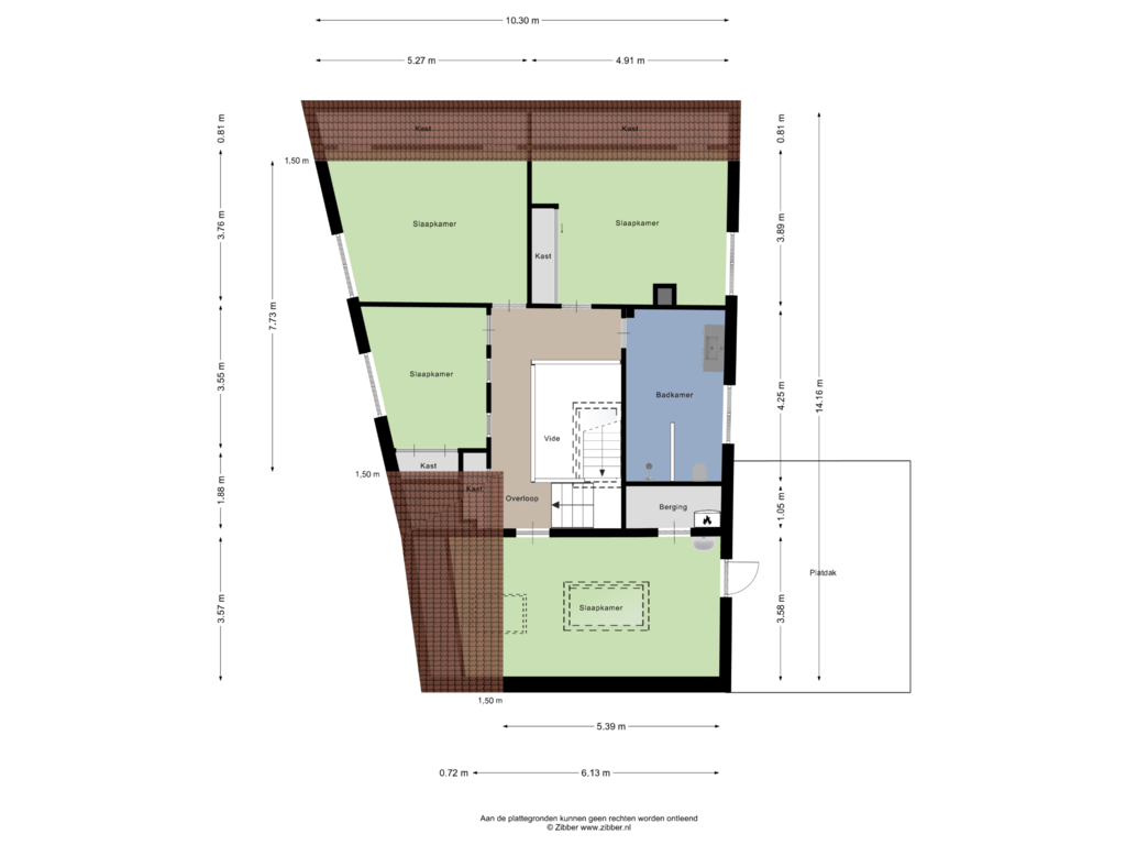 Bekijk plattegrond van Eerste verdieping van Hoge Rijndijk 12