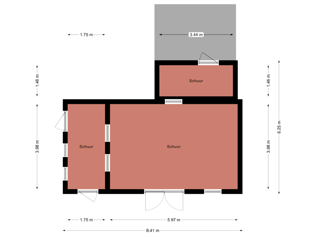 View floorplan of Berging 1 of Oosterhulst 49-A