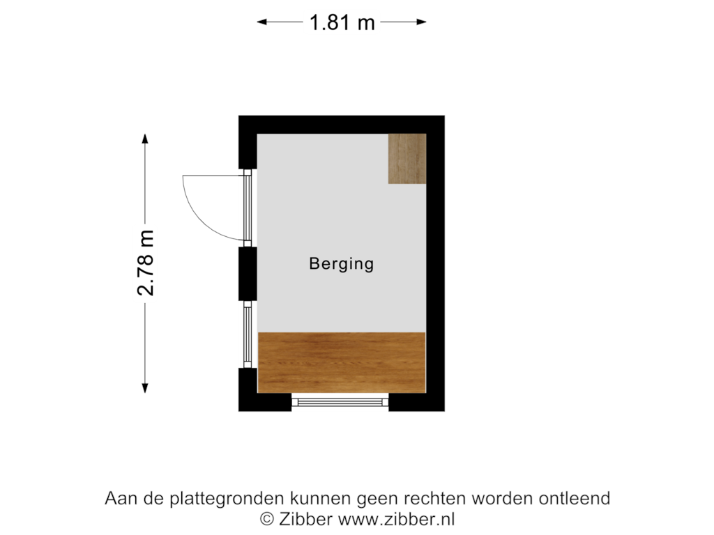 Bekijk plattegrond van Berging van Reinaldstraat 43-A