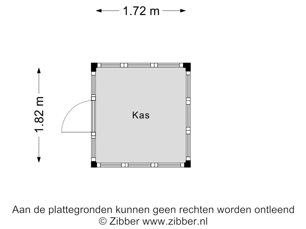 Bekijk plattegrond van Kas van Reinaldstraat 43-A