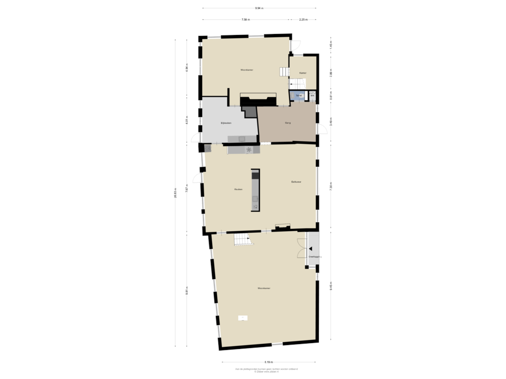 Bekijk plattegrond van Hoofdhuis van Hoefweg 4