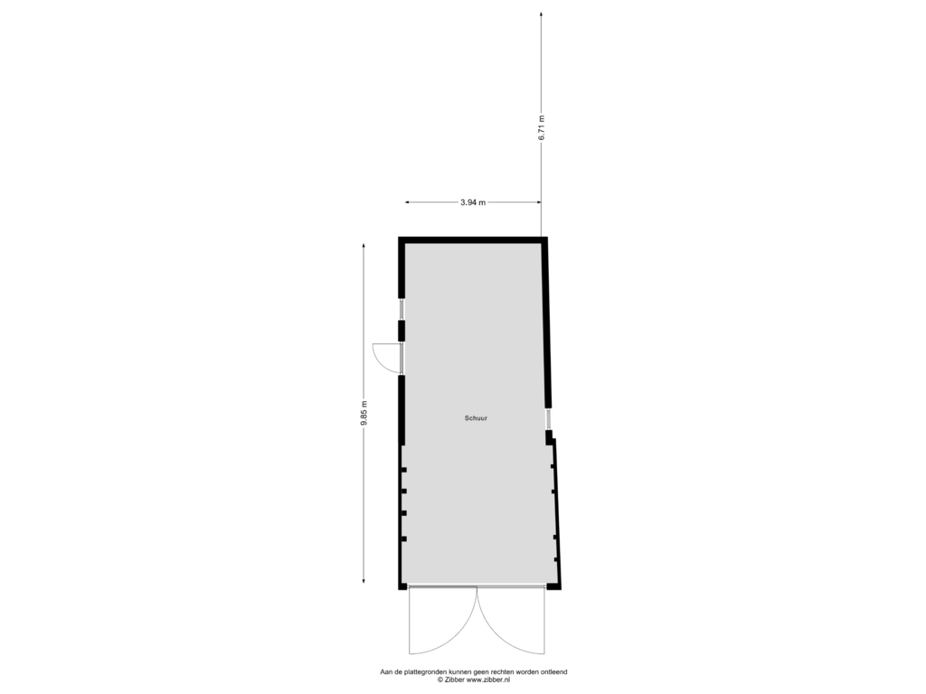 Bekijk plattegrond van Schuur van Hoefweg 4