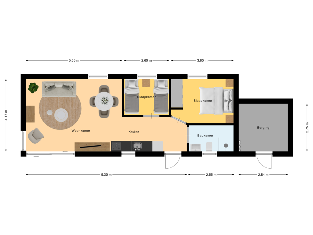 View floorplan of Begane Grond of Maireweg 16-64