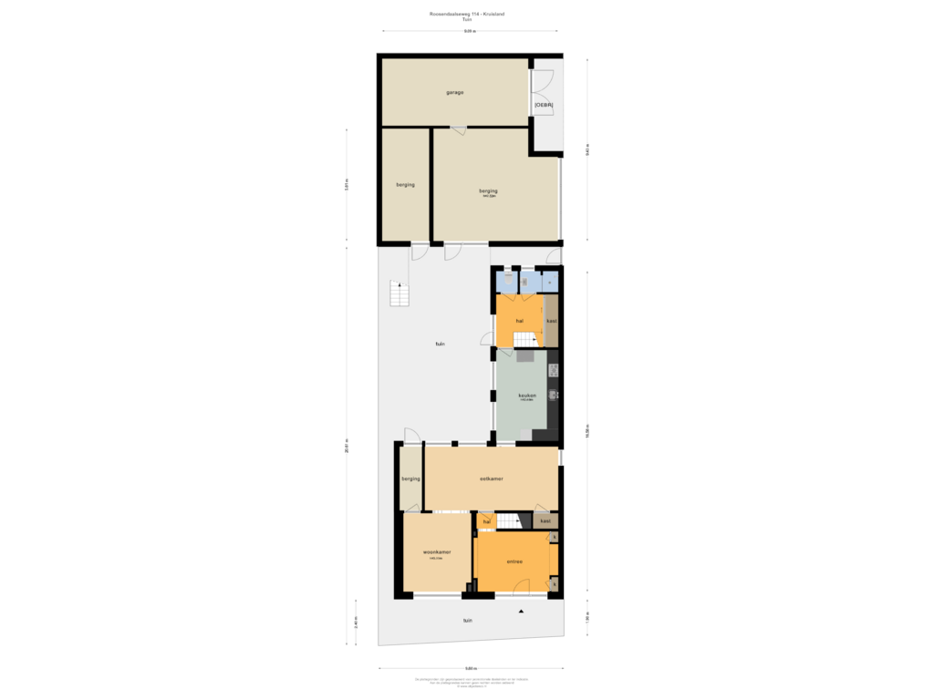 Bekijk plattegrond van TUIN van Roosendaalseweg 114