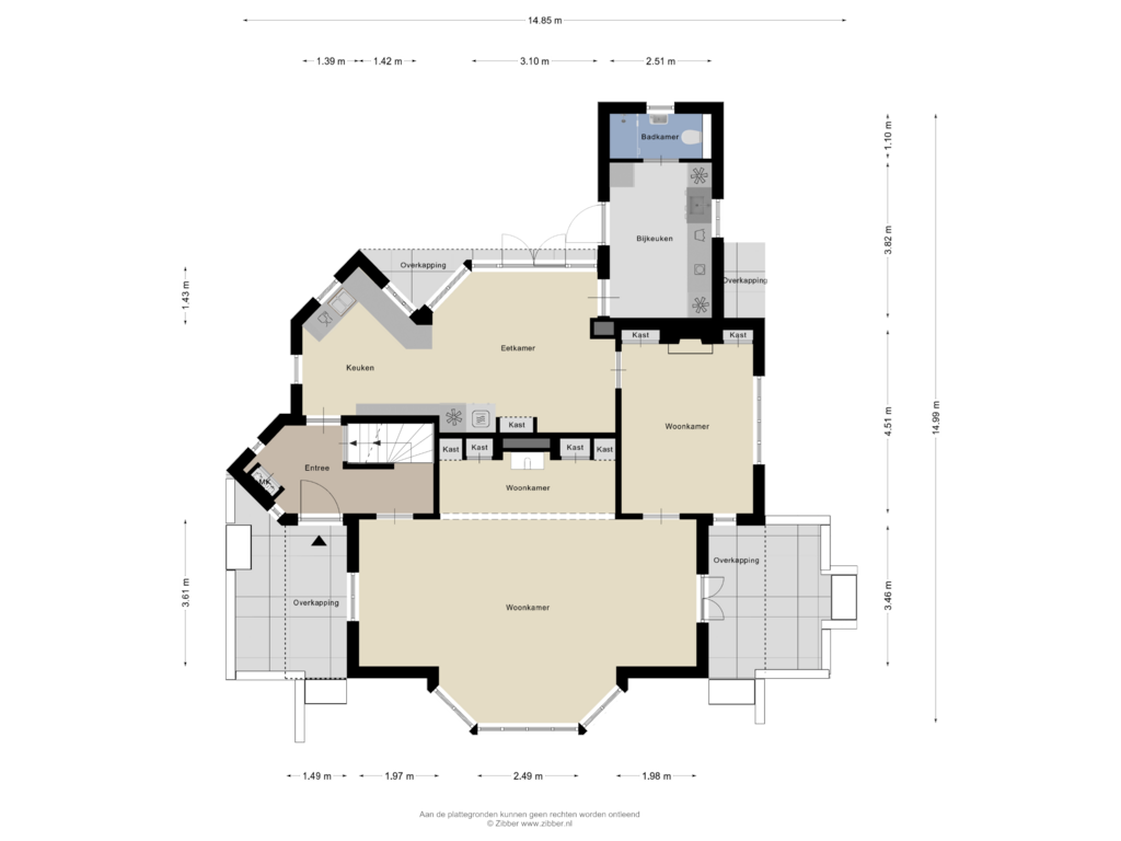 Bekijk plattegrond van Begane grond van Rondelaan 2