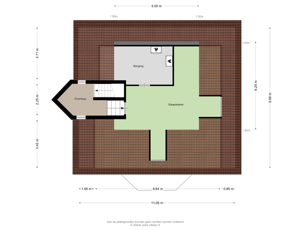 Bekijk plattegrond van Tweede verdieping van Rondelaan 2