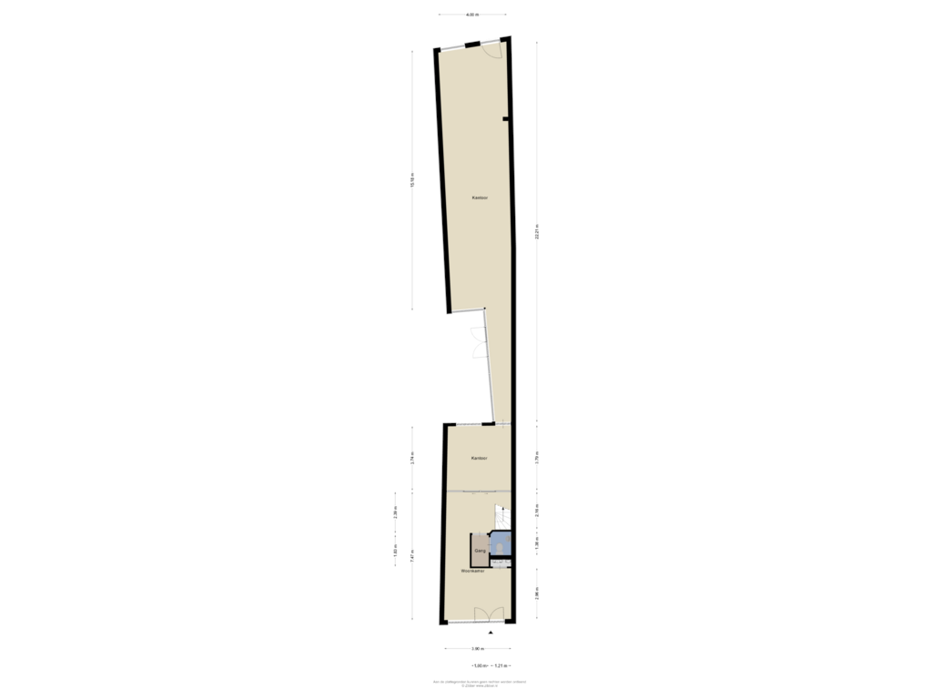 Bekijk plattegrond van Begane grond van Schippersgracht 14