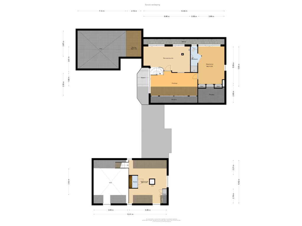 Bekijk plattegrond van Eerste verdieping van Hoogstraat 46