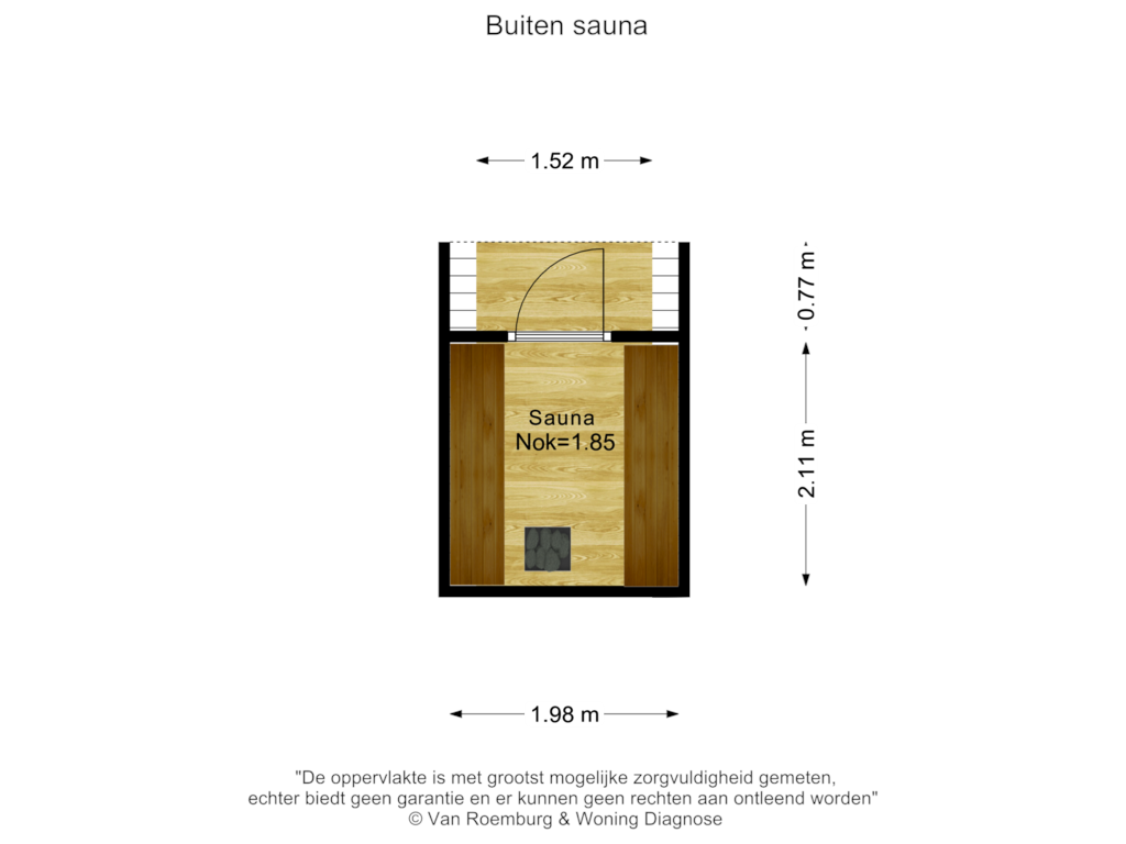 Bekijk plattegrond van Buiten sauna van Hoogstraat 46