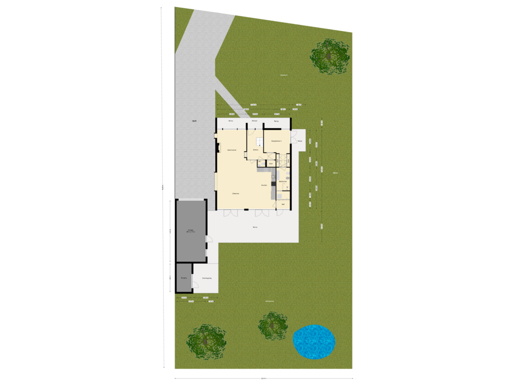 Bekijk plattegrond van tuinplan van Dorpsweg 41-B