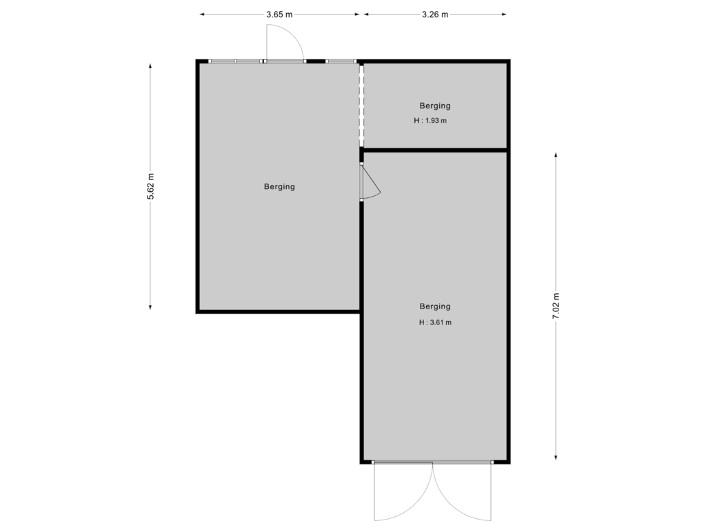 View floorplan of Berging of Elte Martens Beimastrjitte 26