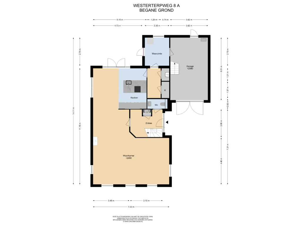 Bekijk plattegrond van Begane grond van Westerterpweg 8-A