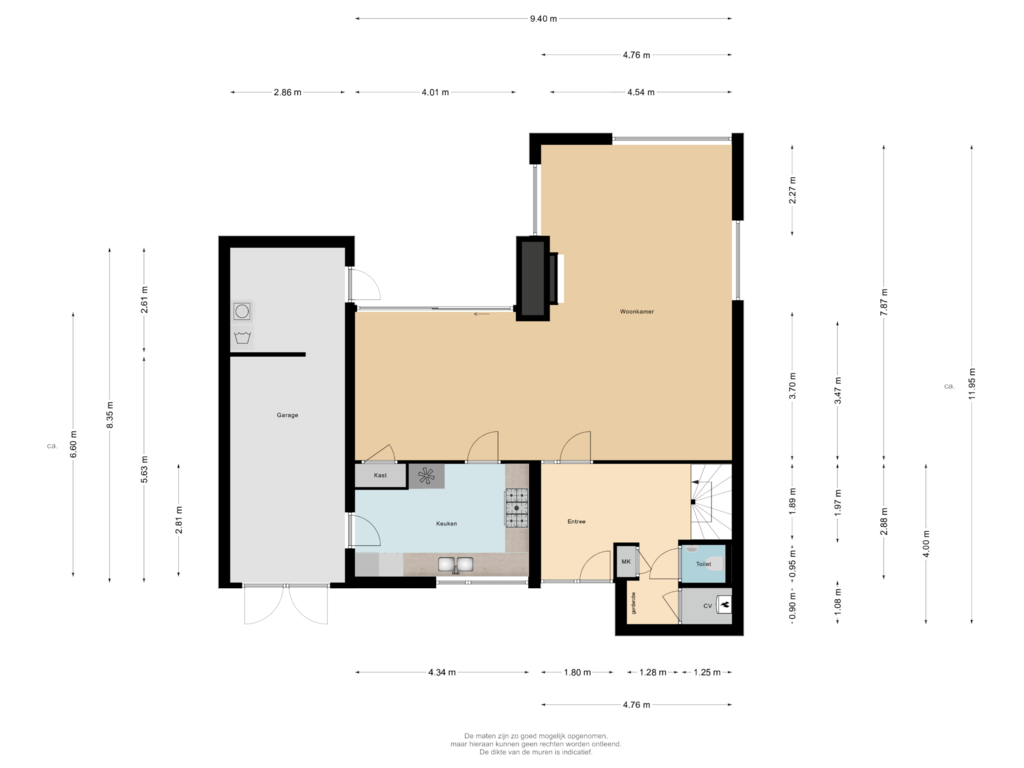 View floorplan of Begane grond of H.J.A.M. Schaepmanlaan 30