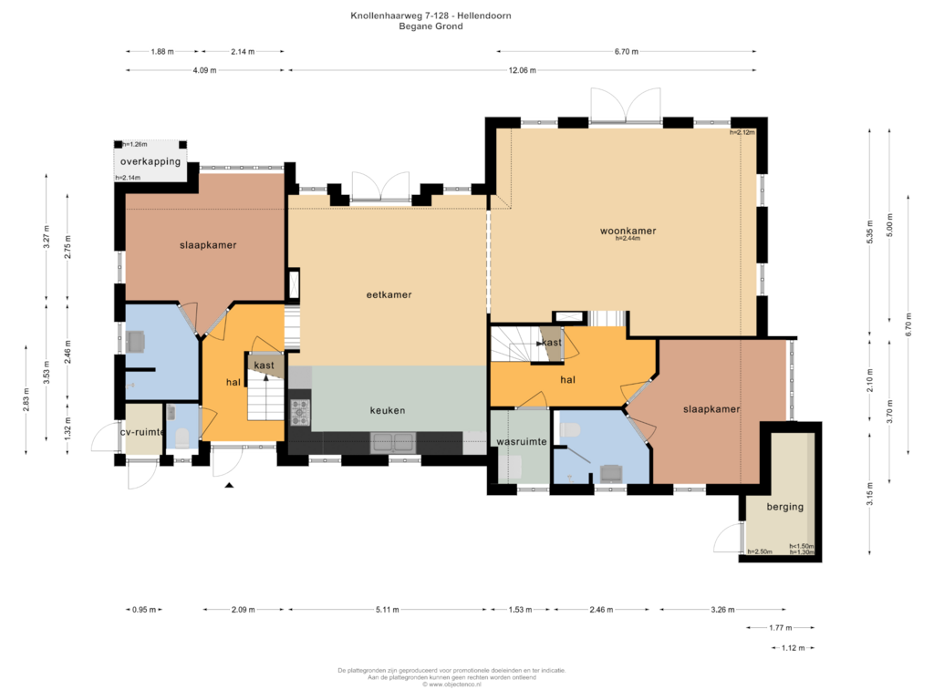 View floorplan of BEGANE GROND of Knollenhaarweg 7-128